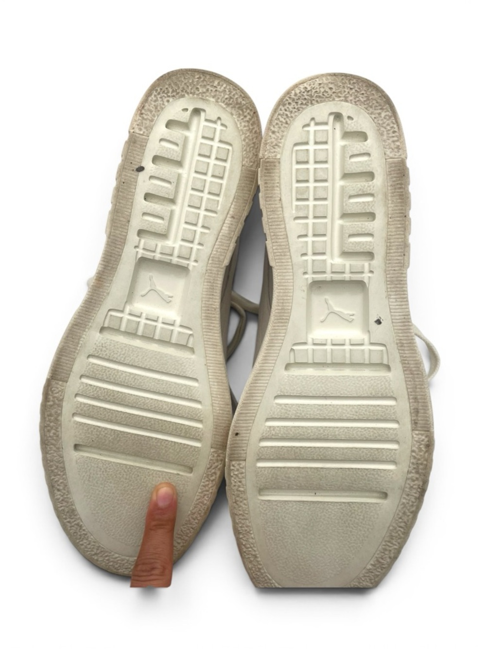 Puma Carina Platform Beige Suede Sneakers Women’s 10 Minimalist Casual - Picture 11 of 11